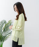 【fort point/フォートポイント】 Vネックオーバーサイズカーディガン UVカット 接触冷感zo