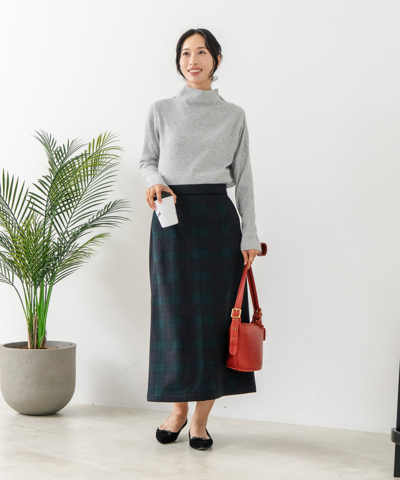 【C-FORT POINT/フォートポイント】リブボトルネック ニットプルオーバー