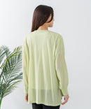 【fort point/フォートポイント】 Vネックオーバーサイズカーディガン UVカット 接触冷感zo