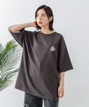 【CONVERSE/コンバース】×【TOM AND JERRY/トムとジェリー】ブランドロゴ 刺繍 オーバーサイズ Tシャツzo