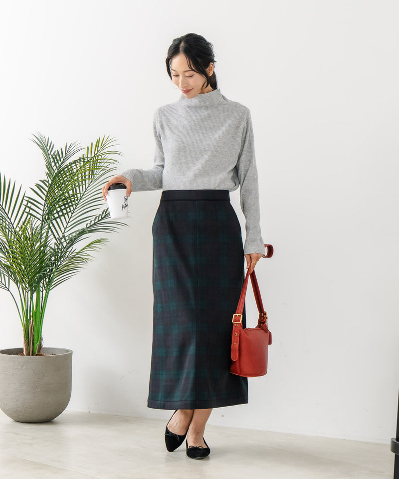 【C-FORT POINT/フォートポイント】リブボトルネック ニットプルオーバー