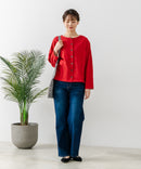 【FORT POINT/フォートポイント】バスク天竺 クルーネック カーディガン