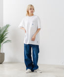 【SAVIER/サビアー】×【ZERO STAIN/ゼロステイン】【LAロゴ立体刺繍】コラボ ポケット付き Tシャツ オーバーサイズ 汗染み防止 ストリート・スケーター