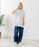 【SAVIER/サビアー】×【ZERO STAIN/ゼロステイン】【LAロゴ立体刺繍】コラボ ポケット付き Tシャツ オーバーサイズ 汗染み防止 ストリート・スケーター