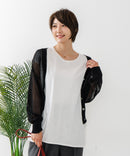 【C-FORTPOINT/フォートポイント】シャリシャリ Ｖネック シアーカーディガン