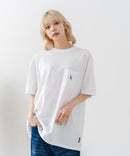 【SAVIER/サビアー】×【ZERO STAIN/ゼロステイン】【LAロゴ立体刺繍】コラボ ポケット付き Tシャツ オーバーサイズ 汗染み防止 ストリート・スケーター