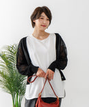 【C-FORTPOINT/フォートポイント】シャリシャリ Ｖネック シアーカーディガン