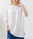 【SAVIER/サビアー】×【ZERO STAIN/ゼロステイン】【LAロゴ立体刺繍】コラボ ポケット付き Tシャツ オーバーサイズ 汗染み防止 ストリート・スケーター