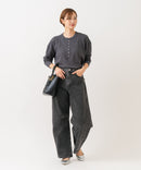 【HANES/ヘインズ】【長めの着丈は気になる腰周りをすっきりカバー】HANES Thermal for HER サーマルヘンリーロンＴ 長袖 無地 シンプル ドロップショルダー リングドット使い ヘムライン ❘ジーンズメイト公式オンラインショップ