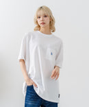 【SAVIER/サビアー】×【ZERO STAIN/ゼロステイン】【LAロゴ立体刺繍】コラボ ポケット付き Tシャツ オーバーサイズ 汗染み防止 ストリート・スケーター