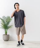 【HEAT BLOCKER/ヒートブロッカー】【まるで着る日傘！遮熱＆UVカット】コットンライク キーネックTシャツ 吸水速乾 アンチピリング イージーケア ユニセックス