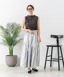 【C-FORTPOINT/フォートポイント】【ひんやり接触冷感 オンにもオフにも！】カット楊柳 ノースリーブTシャツ タンクトップ 着痩せ きれいめ カジュアル 涼しい