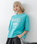 【DISCUS/ディスカス】カレッジロゴプリント ヘビーウェイトTシャツ ルーズシルエット