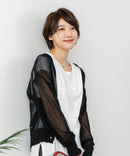 【C-FORTPOINT/フォートポイント】シャリシャリ Ｖネック シアーカーディガン