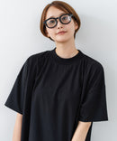【C-FORTPOINT/フォートポイント】【ストレッチ性抜群の冷感素材を使用】ハイネック ドロップショルダー5分袖Tシャツ プルオーバー 接触冷感 涼しい 体形カバー サイドスリット