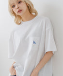 【SAVIER/サビアー】×【ZERO STAIN/ゼロステイン】【LAロゴ立体刺繍】コラボ ポケット付き Tシャツ オーバーサイズ 汗染み防止 ストリート・スケーター