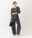 【HANES/ヘインズ】【長めの着丈は気になる腰周りをすっきりカバー】HANES Thermal for HER サーマルヘンリーロンＴ 長袖 無地 シンプル ドロップショルダー リングドット使い ヘムライン ❘ジーンズメイト公式オンラインショップ
