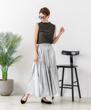 【C-FORTPOINT/フォートポイント】【ひんやり接触冷感 オンにもオフにも！】カット楊柳 ノースリーブTシャツ タンクトップ 着痩せ きれいめ カジュアル 涼しい