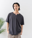 【HEAT BLOCKER/ヒートブロッカー】【まるで着る日傘！遮熱＆UVカット】コットンライク キーネックTシャツ 吸水速乾 アンチピリング イージーケア ユニセックス