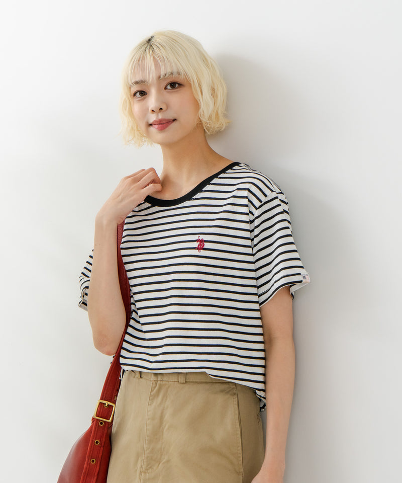 ブランドロゴワンポイント刺繍Tシャツ【U.S. POLO ASSN./ユーエスポロアッスン】