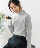 【C-FORT POINT/フォートポイント】リブボトルネック ニットプルオーバー