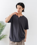 【HEAT BLOCKER/ヒートブロッカー】【まるで着る日傘！遮熱＆UVカット】コットンライク キーネックTシャツ 吸水速乾 アンチピリング イージーケア ユニセックス