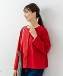 【FORT POINT/フォートポイント】バスク天竺 クルーネック カーディガン