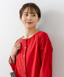 【FORT POINT/フォートポイント】バスク天竺 クルーネック カーディガン