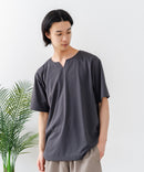 【HEAT BLOCKER/ヒートブロッカー】【まるで着る日傘！遮熱＆UVカット】コットンライク キーネックTシャツ 吸水速乾 アンチピリング イージーケア ユニセックス