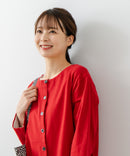 【FORT POINT/フォートポイント】バスク天竺 クルーネック カーディガン