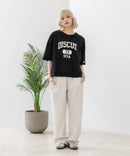 【DISCUS/ディスカス】カレッジロゴプリント ヘビーウェイトTシャツ ルーズシルエット