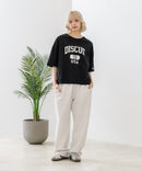 【DISCUS/ディスカス】カレッジロゴプリント ヘビーウェイトTシャツ ルーズシルエット
