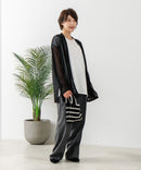 【C-FORTPOINT/フォートポイント】シャリシャリ　シアーロングカーディガン