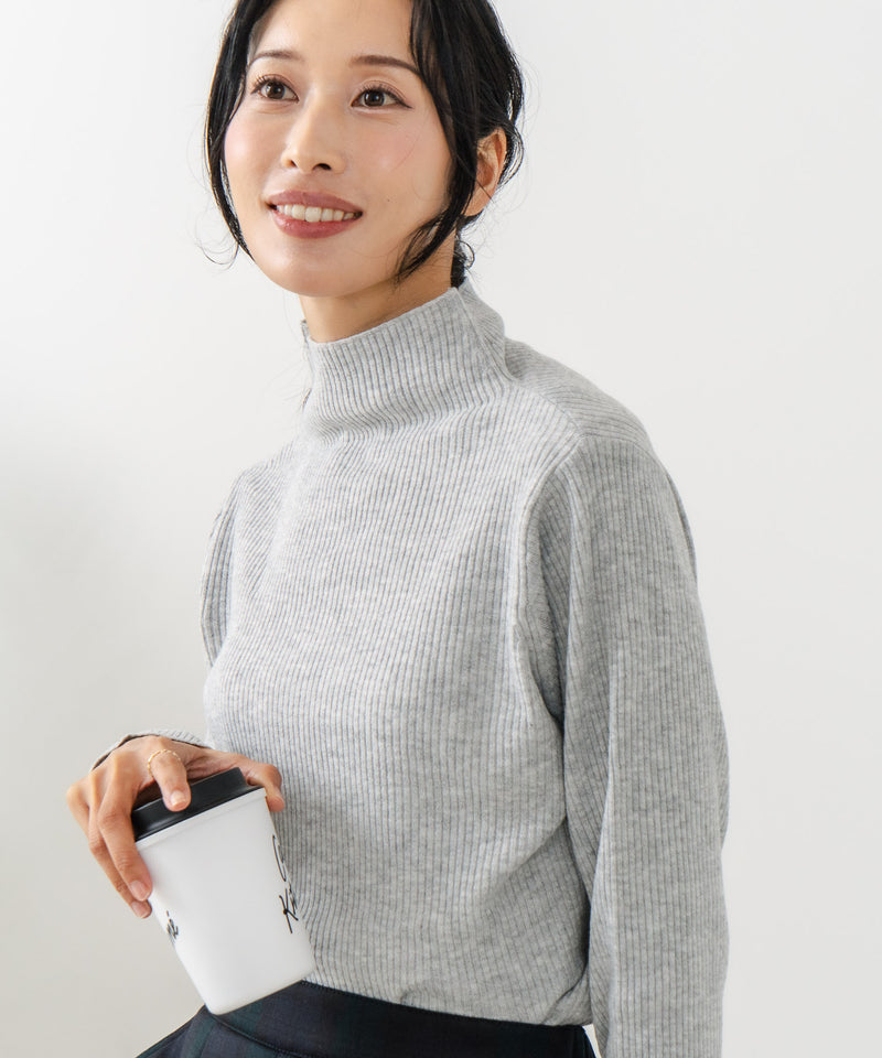 【C-FORT POINT/フォートポイント】リブボトルネック ニットプルオーバー