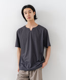 【HEAT BLOCKER/ヒートブロッカー】【まるで着る日傘！遮熱＆UVカット】コットンライク キーネックTシャツ 吸水速乾 アンチピリング イージーケア ユニセックス