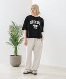 【DISCUS/ディスカス】カレッジロゴプリント ヘビーウェイトTシャツ ルーズシルエット