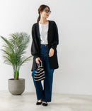 【FORT POINT/フォートポイント】梨地 ロングトッパーカーディガン