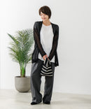 【C-FORTPOINT/フォートポイント】シャリシャリ　シアーロングカーディガン