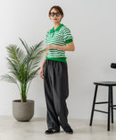 【U.S. POLO ASSN./ユーエスポロアッスン】ワンポイントロゴ刺繍 バイカラーニットポロシャツ