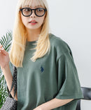 【U.S. POLO ASSN./ユーエスポロアッスン】ワンポイントニットTシャツ カーキ ❘ジーンズメイト公式オンラインショップ