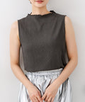 【C-FORTPOINT/フォートポイント】【ひんやり接触冷感 オンにもオフにも！】カット楊柳 ノースリーブTシャツ タンクトップ 着痩せ きれいめ カジュアル 涼しい
