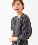 【HANES/ヘインズ】【長めの着丈は気になる腰周りをすっきりカバー】HANES Thermal for HER サーマルヘンリーロンＴ 長袖 無地 シンプル ドロップショルダー リングドット使い ヘムライン ❘ジーンズメイト公式オンラインショップ