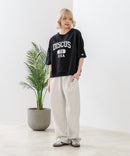 【DISCUS/ディスカス】カレッジロゴプリント ヘビーウェイトTシャツ ルーズシルエット