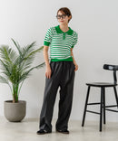 【U.S. POLO ASSN./ユーエスポロアッスン】ワンポイントロゴ刺繍 バイカラーニットポロシャツ