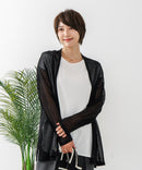 【C-FORTPOINT/フォートポイント】シャリシャリ　シアーロングカーディガン