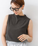 【C-FORTPOINT/フォートポイント】【ひんやり接触冷感 オンにもオフにも！】カット楊柳 ノースリーブTシャツ タンクトップ 着痩せ きれいめ カジュアル 涼しい