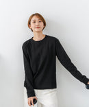 【C-FORTPOINT/フォートポイント】【抜群の伸縮性を誇るフライス素材を使用】ストレッチフライスクルーネックロンT カットソー 柔らかい レイヤード シンプル オンオフ