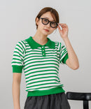 【U.S. POLO ASSN./ユーエスポロアッスン】ワンポイントロゴ刺繍 バイカラーニットポロシャツ