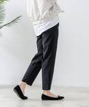 スラリー タック テーパード パンツ C-FORT POINT カジュアル オフィス 美脚効果 快適 ストレッチ