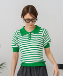 【U.S. POLO ASSN./ユーエスポロアッスン】ワンポイントロゴ刺繍 バイカラーニットポロシャツ